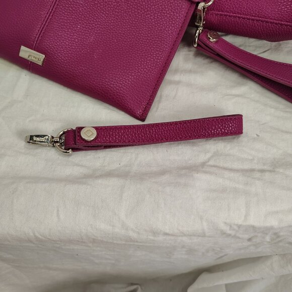 thirty one pink purse with matching clutch - Picture 3 of 10